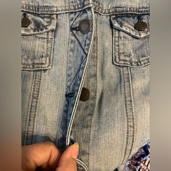 American Eagle denim hooded jacket size M - Picture 6 of 9